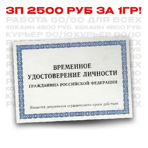 Временное удостоверение личности (ВУЛ)