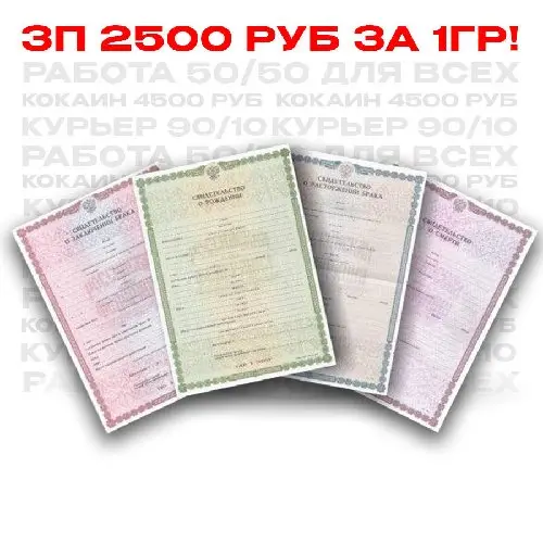 Свидетельство о смерти / о рождении / о браке